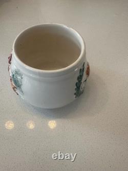 Ensemble de thé/café en poterie anglaise vintage en forme de tête de renard : théière, pichet, cruche et sucre.