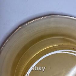 Ensemble de thé/café en verre de dépression ambre vintage pour 12/2 ensembles de tasses et soucoupes