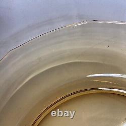 Ensemble de thé/café en verre de dépression ambre vintage pour 12/2 ensembles de tasses et soucoupes