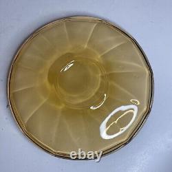 Ensemble de thé/café en verre de dépression ambre vintage pour 12/2 ensembles de tasses et soucoupes