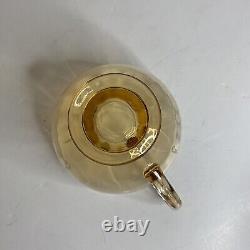 Ensemble de thé/café en verre de dépression ambre vintage pour 12/2 ensembles de tasses et soucoupes