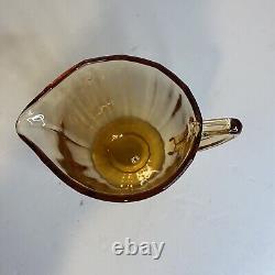 Ensemble de thé/café en verre de dépression ambre vintage pour 12/2 ensembles de tasses et soucoupes