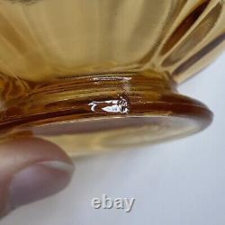 Ensemble de thé/café en verre de dépression ambre vintage pour 12/2 ensembles de tasses et soucoupes