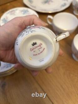 Ensemble de thé, café et gâteau en porcelaine vintage Colclough 'Coppelia' rare