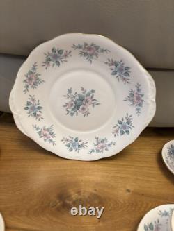 Ensemble de thé, café et gâteau en porcelaine vintage Colclough 'Coppelia' rare