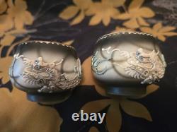 Ensemble de thé/café vintage en porcelaine Dragonware peint à la main du Pays de Galles, 11 pièces