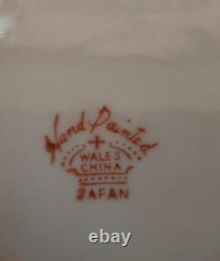 Ensemble de thé/café vintage en porcelaine Dragonware peint à la main du Pays de Galles, 11 pièces