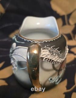 Ensemble de thé/café vintage en porcelaine Dragonware peint à la main du Pays de Galles, 11 pièces