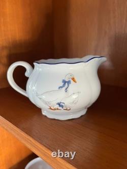 Ensemble de thé complet vintage de luxe Leander 1907 Célèbres oies