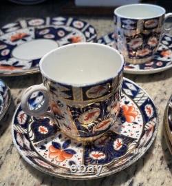 Ensemble de thé espresso en demi-tasse Royal Albert Crown 3228 vintage, 13 pièces