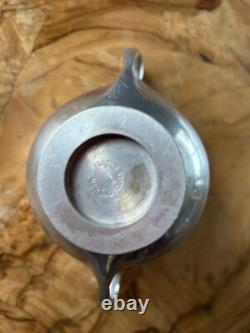 Ensemble de thé et café Picquot Ware en magnalium avec plateau vintage des années 1950