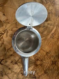 Ensemble de thé et café Picquot Ware en magnalium avec plateau vintage des années 1950