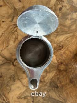 Ensemble de thé et café Picquot Ware en magnalium avec plateau vintage des années 1950