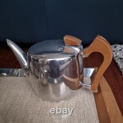 Ensemble de thé et café Picquot Ware vintage 4 pièces + plateau Angleterre