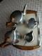 Ensemble De Thé Et Café Picquot Ware Vintage Original De 4 Pièces + Plateau