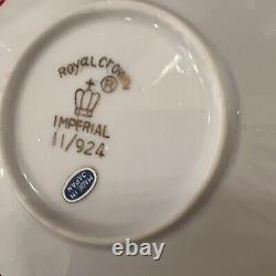 Ensemble de thé et café Vintage Royal Crown Imperial de 15 pièces en or 22 carats 11/924.