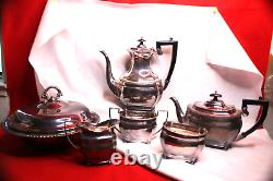 Ensemble de thé et café en argent massif vintage de Cheltenham, Sheffield, Angleterre, 6 pièces