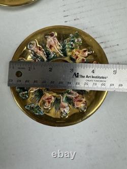 Ensemble de thé et café en porcelaine Capodimonte vintage Italie avec chérubins en or