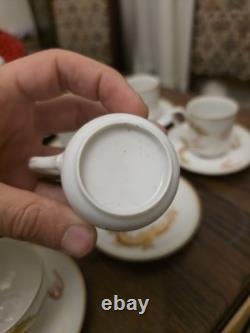 Ensemble de thé et café en porcelaine chinoise avec geisha japonaise en lithophane et dragon (38 pièces)