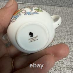 Ensemble de thé et café en porcelaine de Chine bone china VTG Miniature Wedgwood Kutani Crane Angleterre 8 pièces