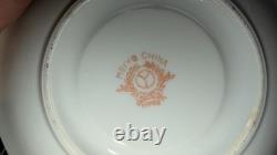 Ensemble de thé et café en porcelaine vintage Black Dragon, peint à la main, Japon, 15 pièces