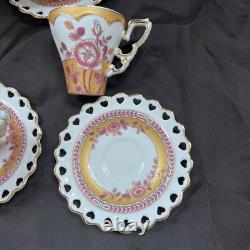 Ensemble de thé et café en porcelaine vintage, pot, sucrier, tasses, soucoupes, 16 pièces