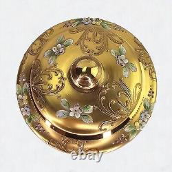 Ensemble de thé et café en verre vert Trefuochi Murano vénitien vintage avec 24 carats d'or, 17 pièces