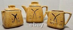 Ensemble de thé et café vintage MCM Mid Century Stanford Sebring en céramique 5 pièces en parfait état