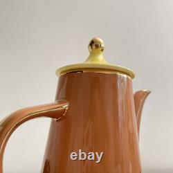 Ensemble de thé et cafetière Vtg Royal Worcester Palissy Mardi Gras 21 pièces MCM années 60-70