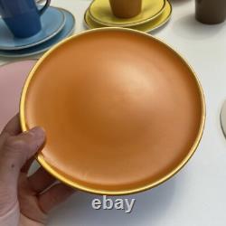 Ensemble de thé et cafetière Vtg Royal Worcester Palissy Mardi Gras 21 pièces MCM années 60-70