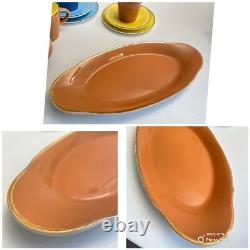 Ensemble de thé et cafetière Vtg Royal Worcester Palissy Mardi Gras 21 pièces MCM années 60-70