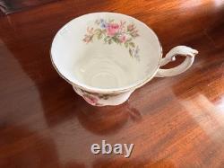Ensemble de thé et de café Royal Albert Moss Rose vintage 6 pièces 1956 original, complet