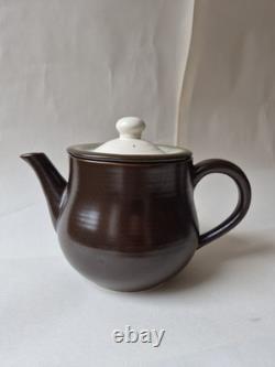 Ensemble de thé et de café en châtaignier franciscain vintage fabriqué en Angleterre Interpace vers 1980