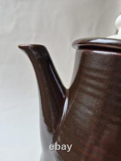 Ensemble de thé et de café en châtaignier franciscain vintage fabriqué en Angleterre Interpace vers 1980