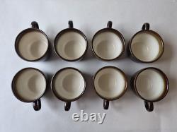 Ensemble de thé et de café en châtaignier franciscain vintage fabriqué en Angleterre Interpace vers 1980