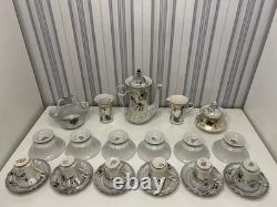 Ensemble de thé et de café en porcelaine ukrainienne vintage, usine de Korosten, années 1950
