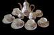 Ensemble De Thé Et De Café En Porcelaine Vintage Des Années 1950, Motif Floral, 15 Pièces Au Total