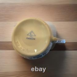 Ensemble de thé et de dîner en porcelaine blanche vintage Cmielów Pologne, 80 pièces avec bordure dorée