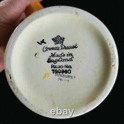 Ensemble de thé ou de café en porcelaine anglaise vintage Crown Ducal motif Sunburst 2649 G-EXC