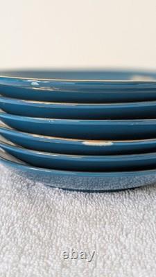 Ensemble de thé ou de café vintage en bleu sarcelle avec un motif de grues Fabriqué en Chine