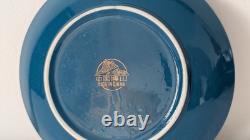 Ensemble de thé ou de café vintage en bleu sarcelle avec un motif de grues Fabriqué en Chine