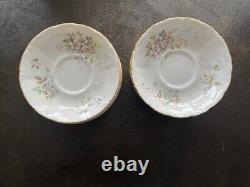 Ensemble de thé vintage Royal Albert HAWORTH, 12 tasses à thé et soucoupes, théière et cafetière.