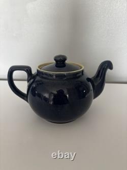 Ensemble de théière, cafetière et pichet à lait en grès vintage Denby Cottage Blue en très bon état