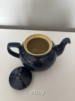 Ensemble de théière, cafetière et pichet à lait en grès vintage Denby Cottage Blue en très bon état Ensemble de théière, cafetière et pichet à lait en grès vintage Denby Cottage Blue en très bon état