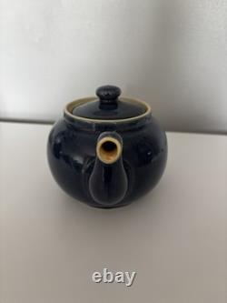 Ensemble de théière, cafetière et pichet à lait en grès vintage Denby Cottage Blue en très bon état