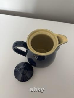 Ensemble de théière, cafetière et pichet à lait en grès vintage Denby Cottage Blue en très bon état
