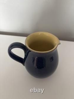 Ensemble de théière, cafetière et pichet à lait en grès vintage Denby Cottage Blue en très bon état