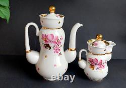 Ensemble de théière en porcelaine LFZ Lomonosov vintage russe URSS des années 1970 PRINTEMPS