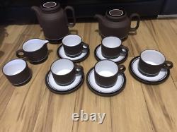 Ensemble de théière et cafetière vintage Hornsea Pottery Contrast (1975-1977)