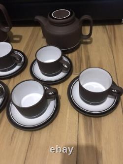 Ensemble de théière et cafetière vintage Hornsea Pottery Contrast (1975-1977)